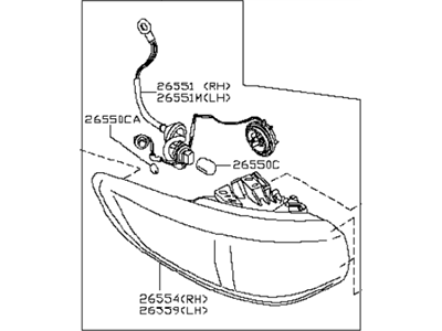 Infiniti 26550-1CA0A Lamp Assembly-Rear Combination,RH