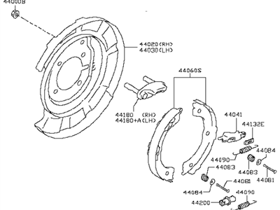 Infiniti QX80 Parking Brake Shoe - 44000-1LA6A