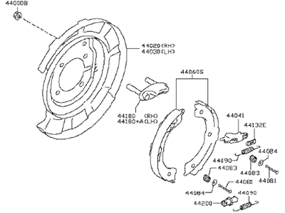 Infiniti QX80 Parking Brake Shoe - 44010-1LA6A