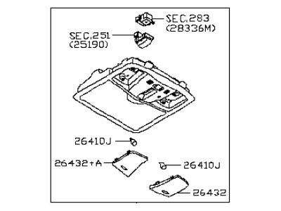 Infiniti 26430-1V90A Lamp Assembly Map