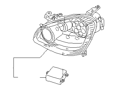 Infiniti 26075-AS510 Headlamp Housing Assembly, Left