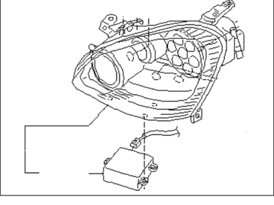 Infiniti 26025-AR200 Headlamp Housing Assembly, Right