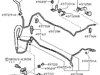 2006 Infiniti Q45 Power Steering Hose - 49710-AR700