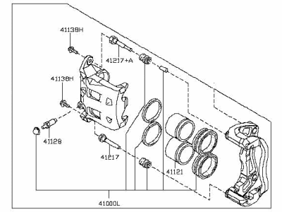 Infiniti FX45 Brake Caliper - 41011-CL70A