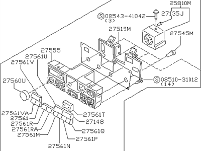 2001 Infiniti Q45 Blower Control Switches - 27510-3H000