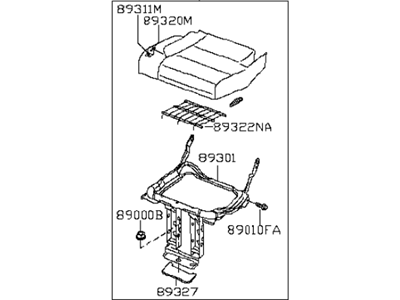 Infiniti 89300-ZC51D Cushion Assembly - 3RD Seat, RH