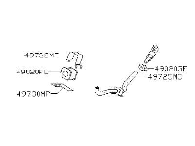 1995 Infiniti Q45 Power Steering Hose - 49721-63U20