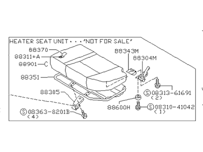 Infiniti 88350-1W301 Cushion Assy-Rear Seat,LH