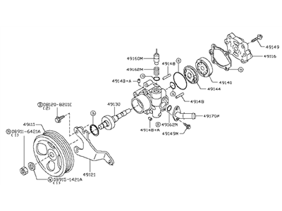 Infiniti Power Steering Pump - 49110-JK200