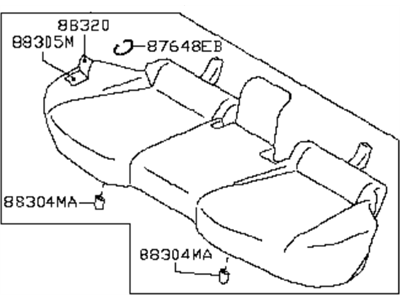 Infiniti H8300-1A54A Cushion Assy-Rear Seat