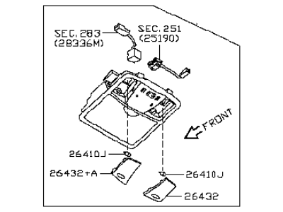 Infiniti 26430-1BB1A Lamp Assembly-Map