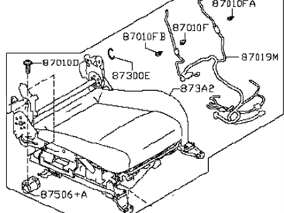 Infiniti 87300-4AM2A Cushion Assy-Front Seat