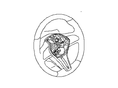 Infiniti 48430-5NC0B Steering Wheel Assembly Without Pad