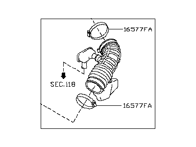 Infiniti Air Duct - 16576-1CB1A