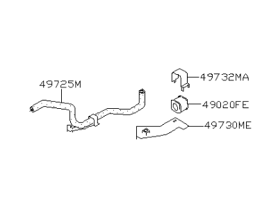 1996 Infiniti Q45 Power Steering Hose - 49721-60U22