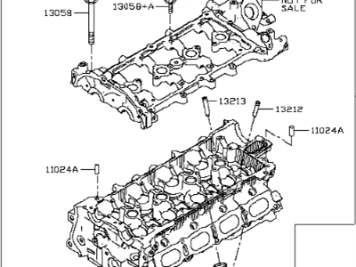 Infiniti 11040-5NA0B Head Assy-Cylinder