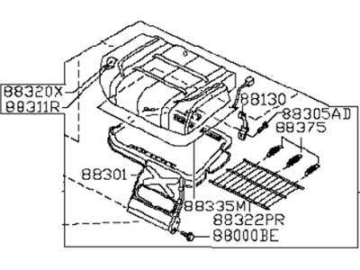 Infiniti 88300-ZQ18C Cushion Assy-Rear Seat,RH