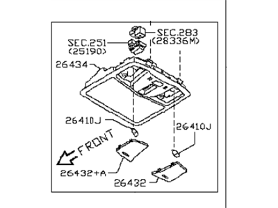 Infiniti 26430-6WY6B Lamp Assembly Map