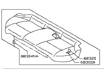 Infiniti 88300-1MA3C Cushion Assembly Rear Seat