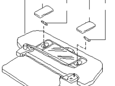 1998 Infiniti QX4 Sun Visor - 96400-1W210