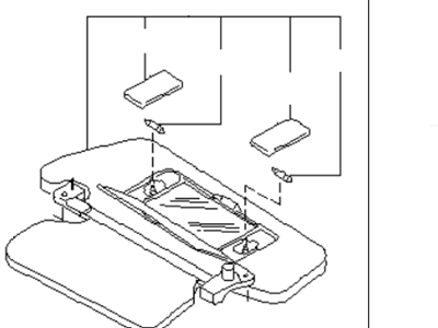 Infiniti 96401-1W311 Driver Sun Visor Assembly