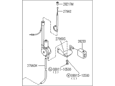 1996 Infiniti G20 Antenna - 28200-50J16