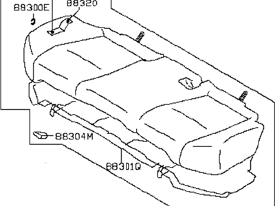 Infiniti H8300-1A67B Cushion Assy-Rear Seat