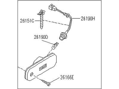 Infiniti B6195-78J00 Lamp Assembly-Rear Side Marker,LH