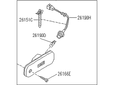 1996 Infiniti G20 Side Marker Light - B6195-78J00