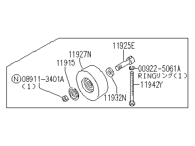 Infiniti 11945-60U00 Pulley Assy-Idler