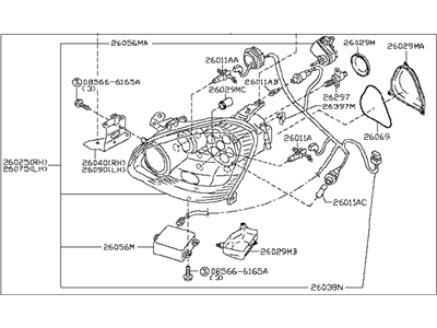 2004 Infiniti Q45 Headlight - 26010-AT528