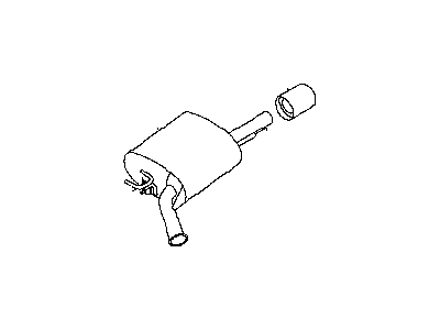 Infiniti 20100-JK60A Exhaust Main Muffler Assembly, Right