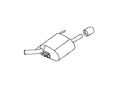 Infiniti 20100-1NC1B Exhaust Main Muffler Assembly, Left