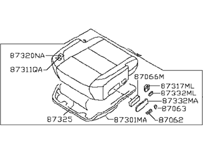 Infiniti 87350-ZE10B CUSHION ASMY-FR