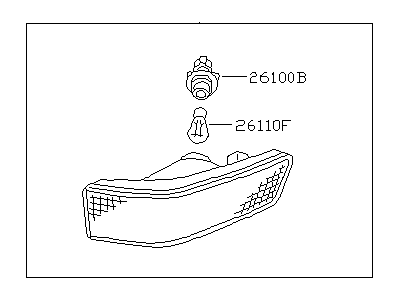 Infiniti 26100-53U25 Lamp Assembly-CORNERING,RH