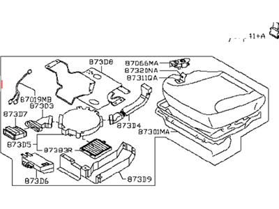 Infiniti 87350-CS015 Cushion Assy-Front Seat