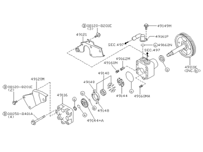 Infiniti 49110-4J500 Power Steering Pump Assembly