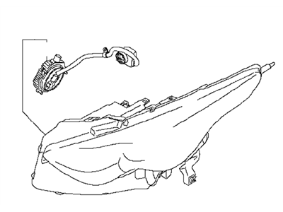 Infiniti 26075-1CA0E Headlamp Housing Assembly, Left