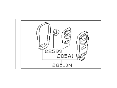 2001 Infiniti QX4 Car Key - 28268-2W612