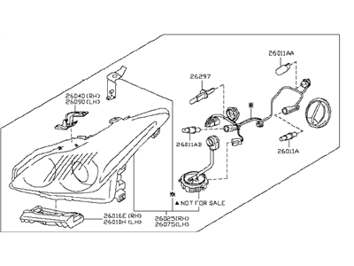 Infiniti 26060-JL03B Left Headlight Assembly