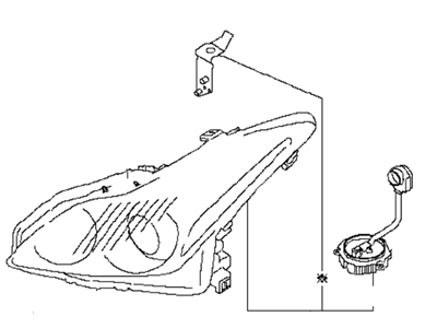 Infiniti 26025-JL00B Headlamp Housing Assembly, Right