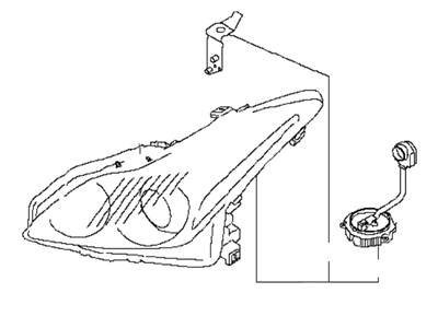 Infiniti 26075-1NL0B Headlamp Housing Assembly, Left