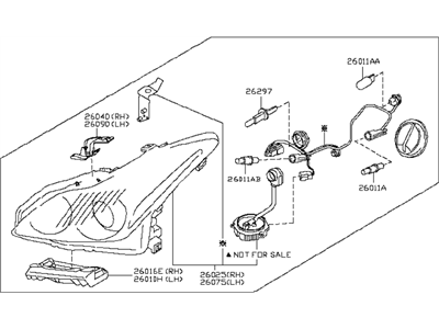 Infiniti 26010-1NL0A Right Headlight Assembly