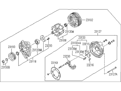 Infiniti Q45 Alternator - 23100-60U00