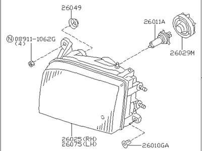 Infiniti 26060-3W725 Left Headlight Assembly