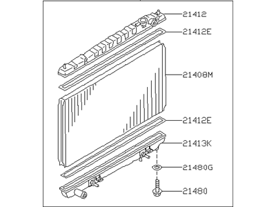 2000 Infiniti QX4 Radiator - 21460-4W007