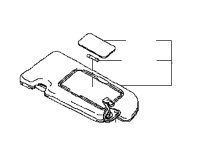 Infiniti 96401-4HB0A Driver Sun Visor Assembly