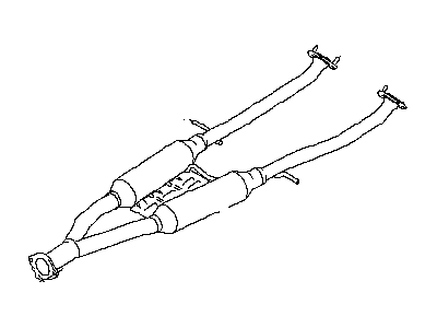 Infiniti 20300-1CA0A Exhaust Sub Muffler Assembly