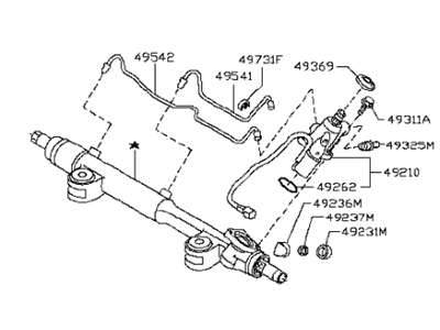 2012 Infiniti G37 Rack And Pinion - 49200-JJ60D