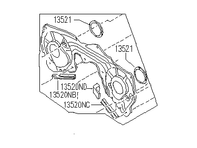 1990 Infiniti M30 Timing Cover - 13570-F6600